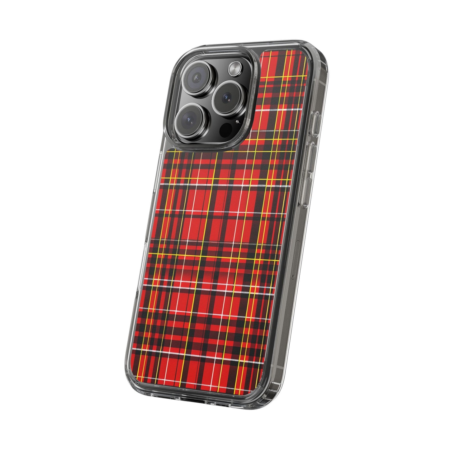 Plaid Clear Phone Case - Stylish and Durable Protective Cover