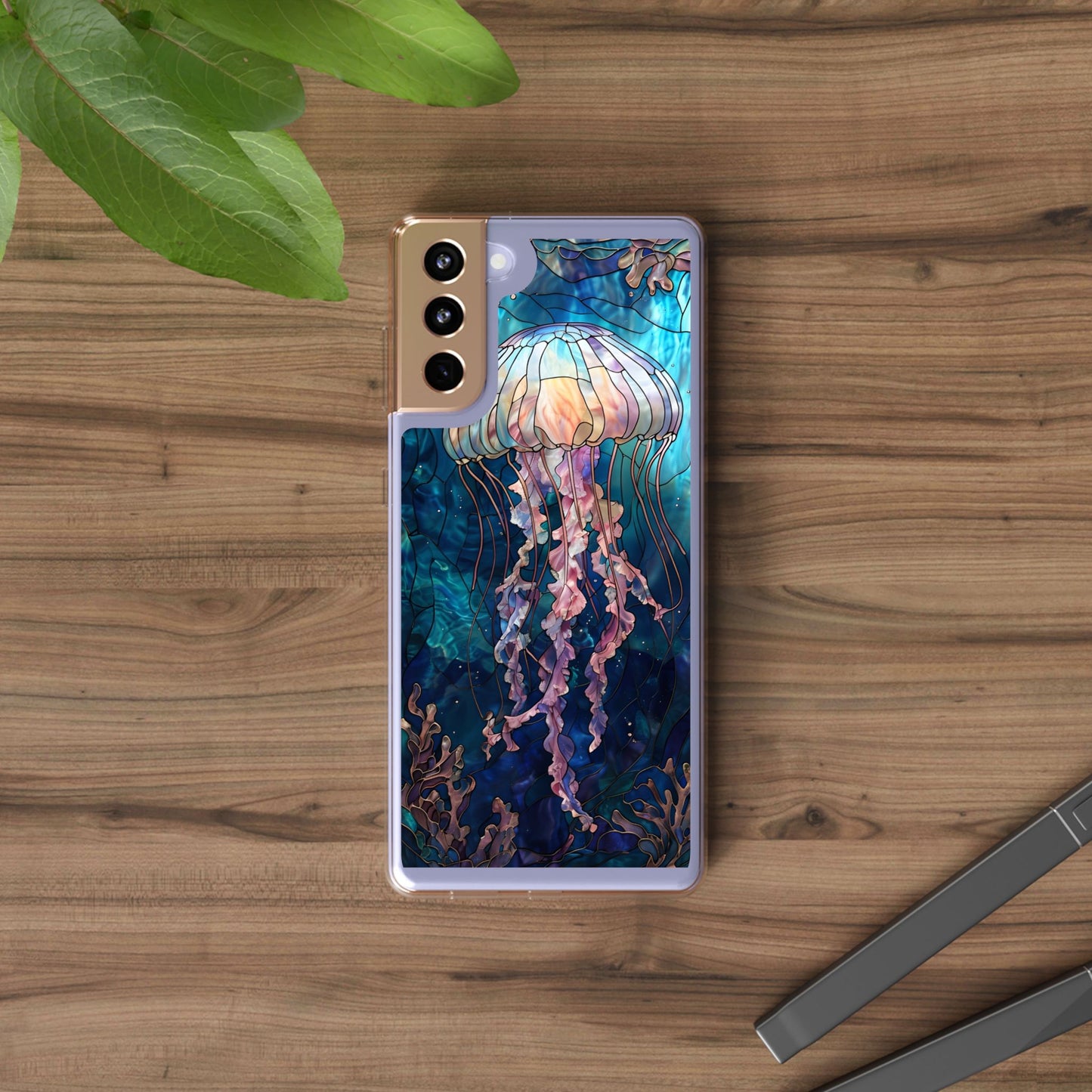 Ocean Jellyfish Clear Phone Case - Vibrant Marine Design for iPhone