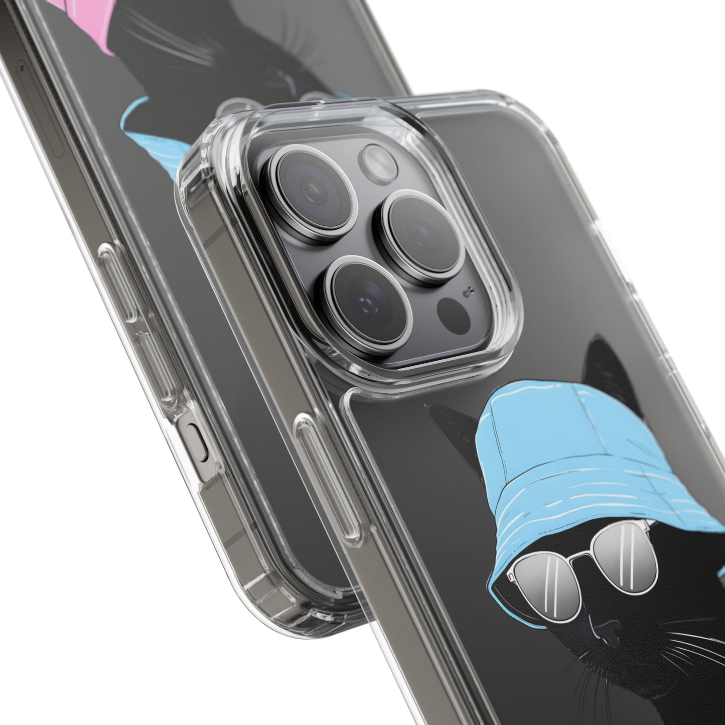 Cool Cat Phone Case with Sunglasses & Hat Design