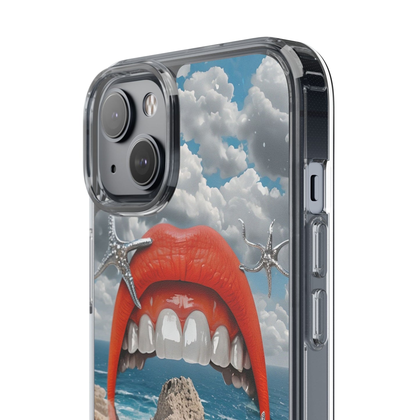 Ocean View Mouth Clear Phone Case - Beachy Vibe Design