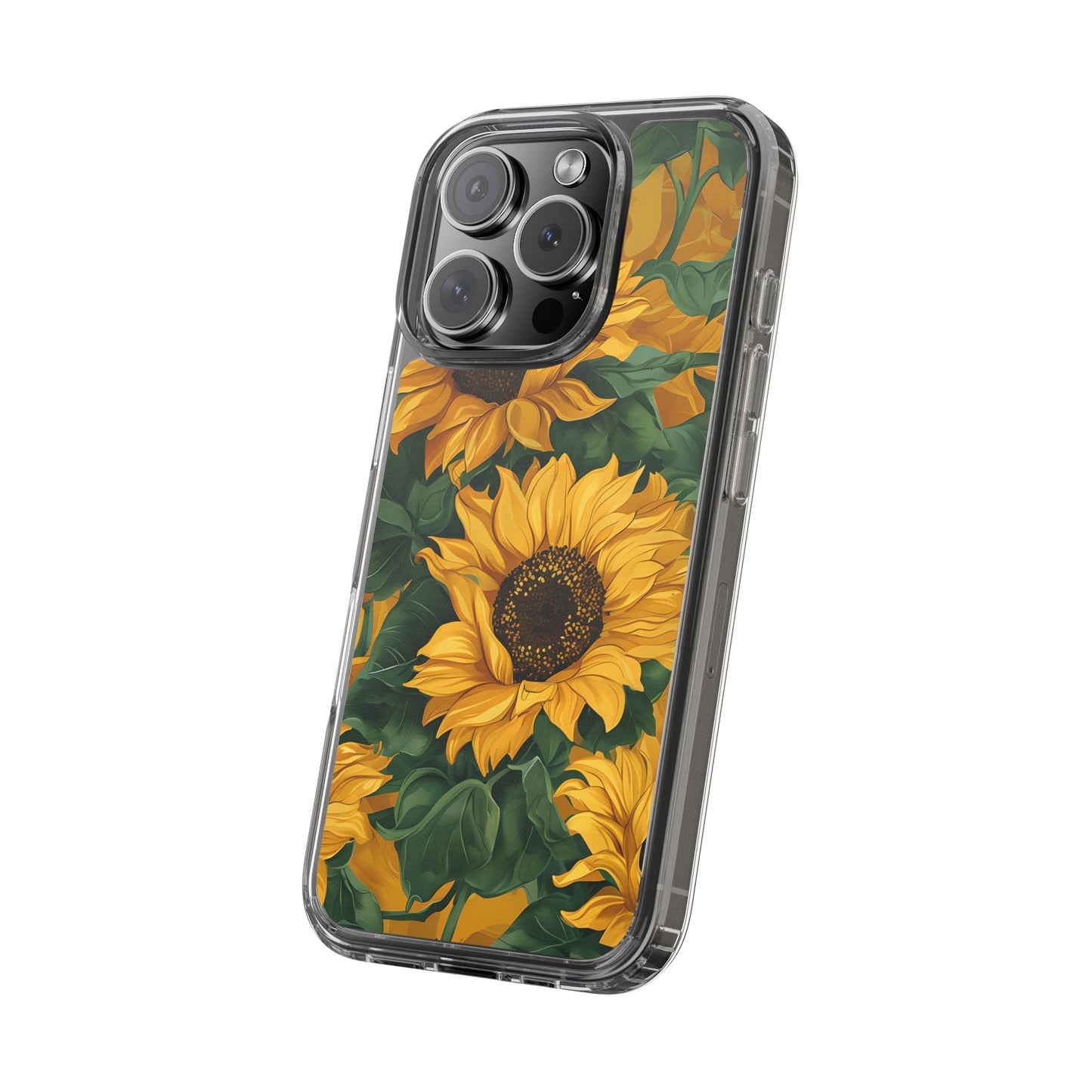 Sunflower Clear Phone Case – Stylish Floral Protective Cover