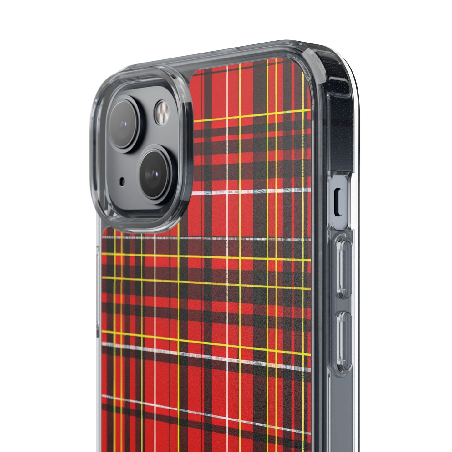 Plaid Clear Phone Case - Stylish and Durable Protective Cover