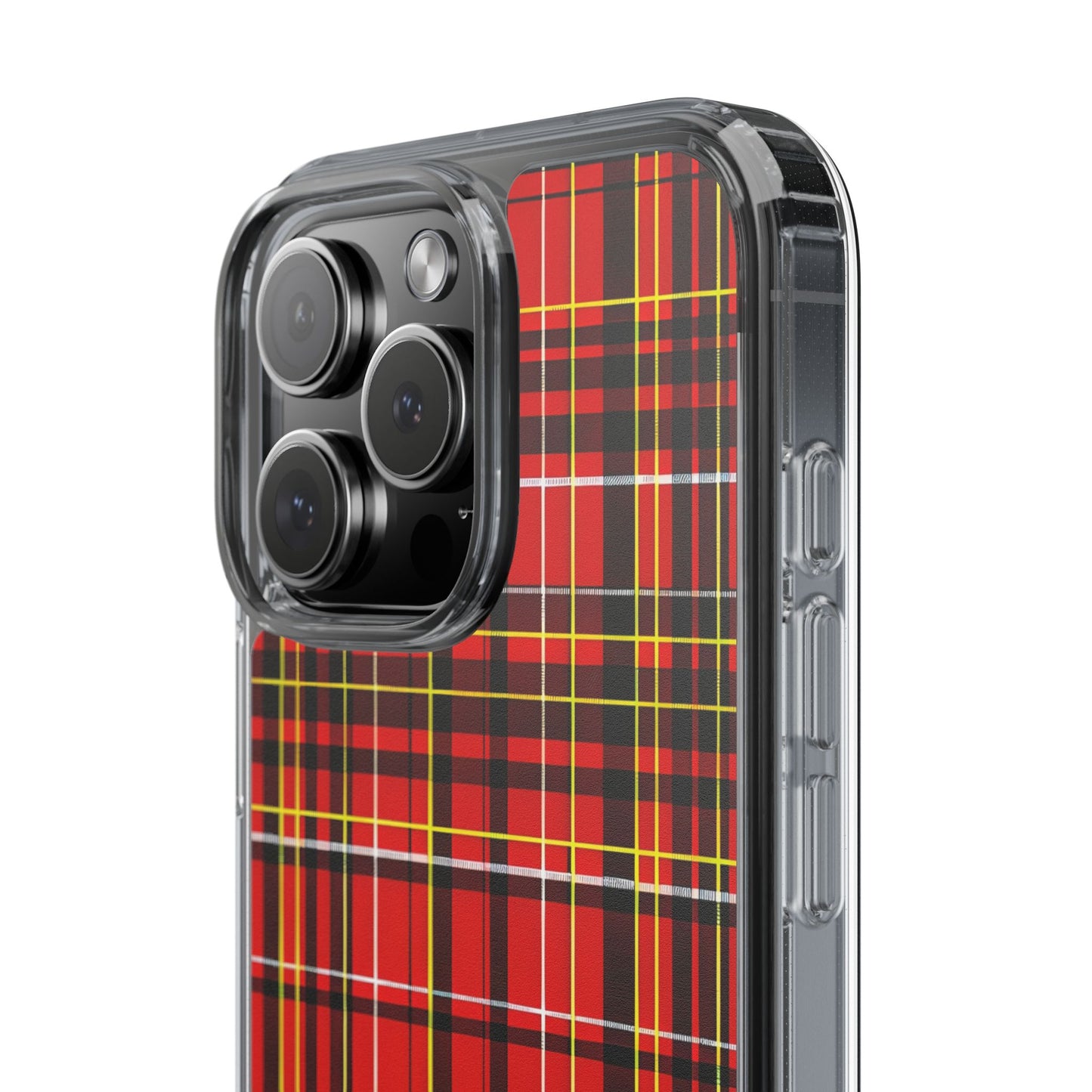 Plaid Clear Phone Case - Stylish and Durable Protective Cover