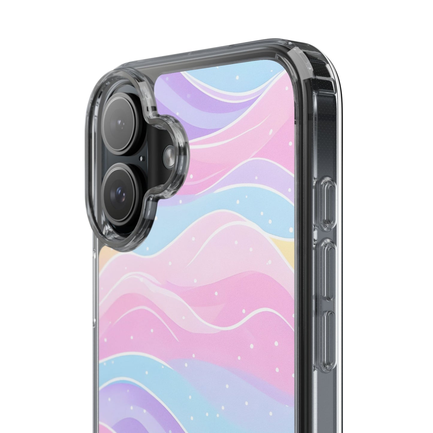Pastel Wave Clear Phone Case - Stylish Protection for Your Device