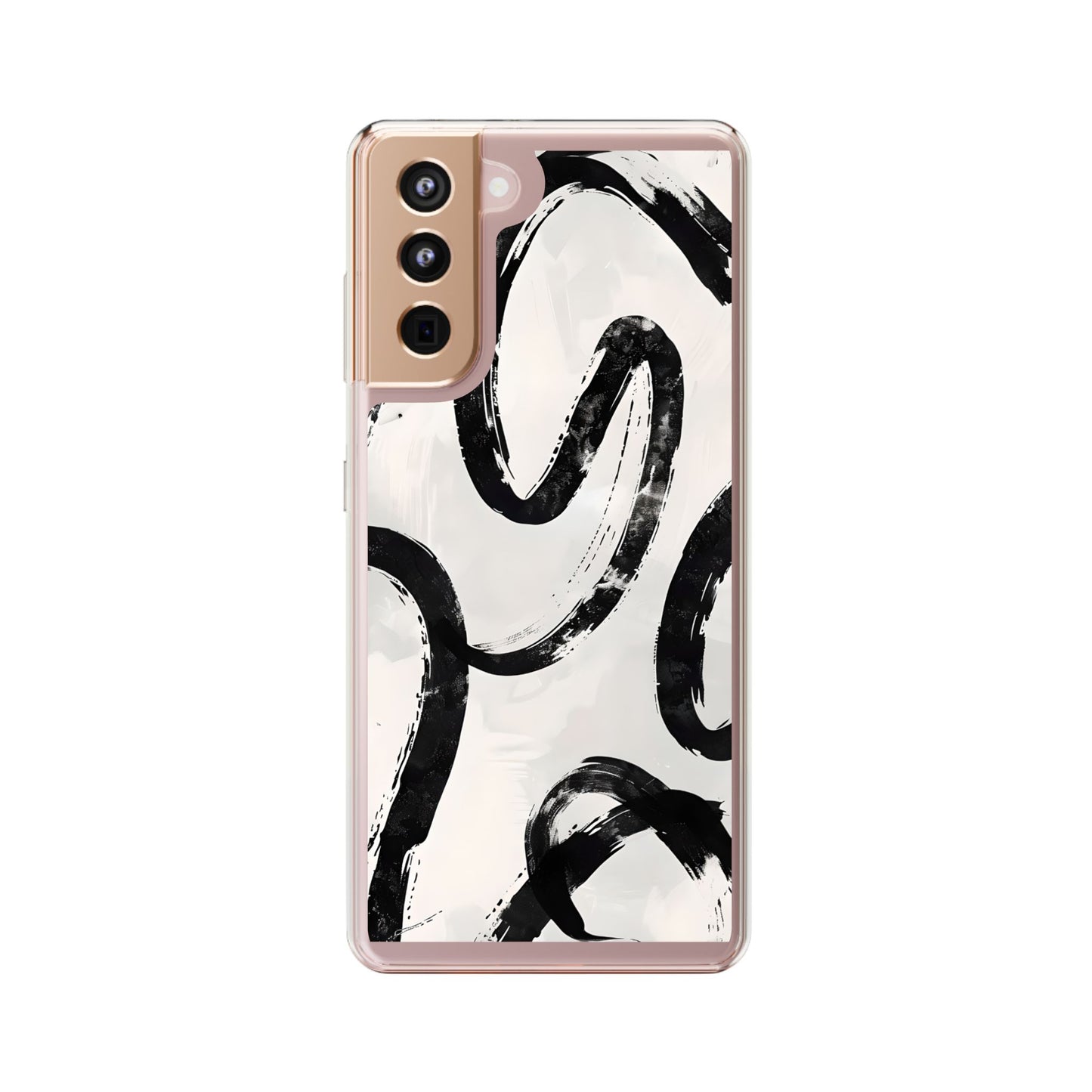 Modern Abstract Clear Phone Case, Trendy Cellphone Protector, Minimalist Style, Gift for Him or Her, Unique Phone Cover