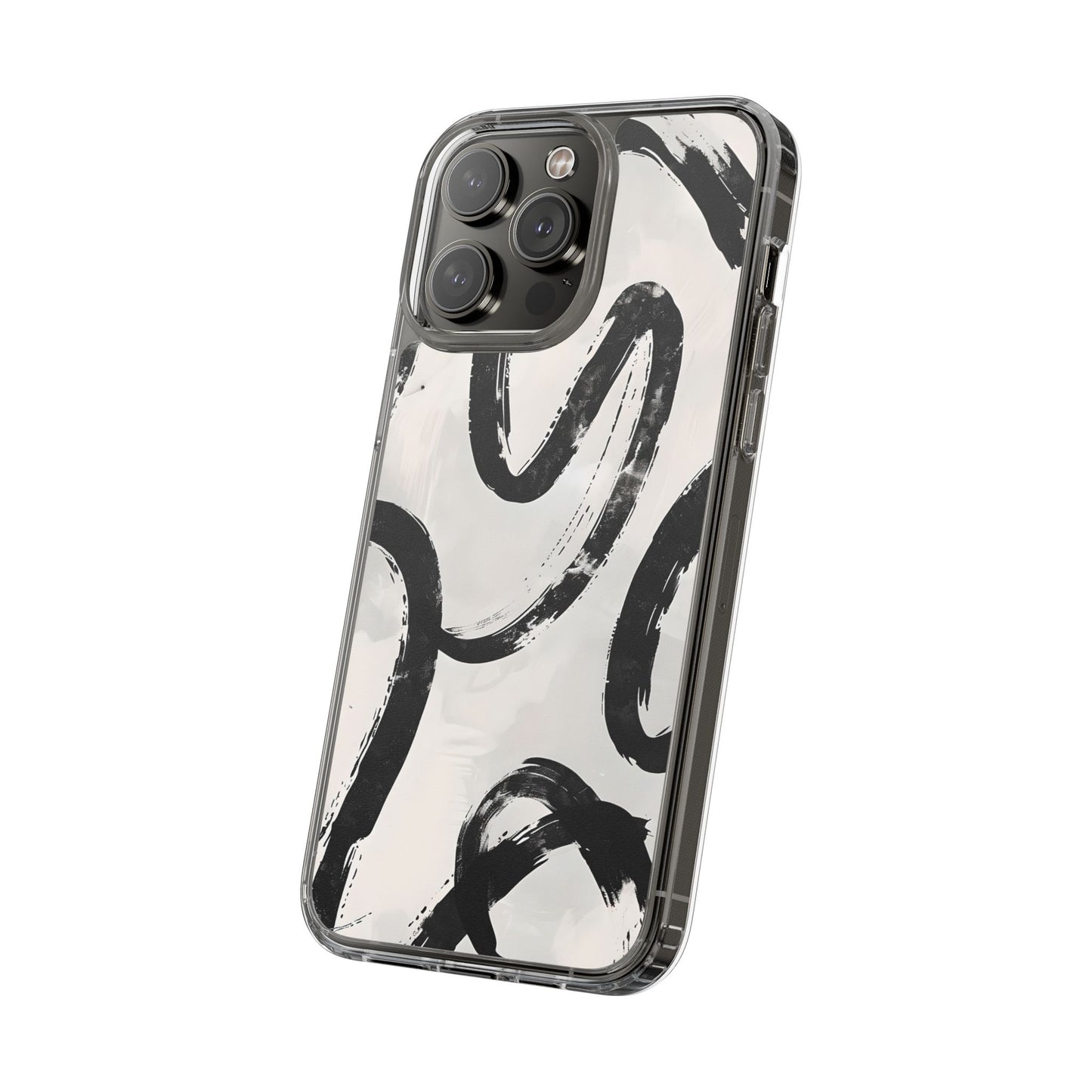 Modern Abstract Clear Phone Case, Trendy Cellphone Protector, Minimalist Style, Gift for Him or Her, Unique Phone Cover