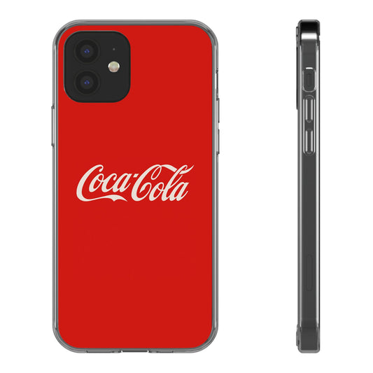 Coca-Cola Clear Phone Cases, Retro Style, Gift for Cola Lovers, Trendy Accessories, Customizable Phone Cover, Fun Collectible