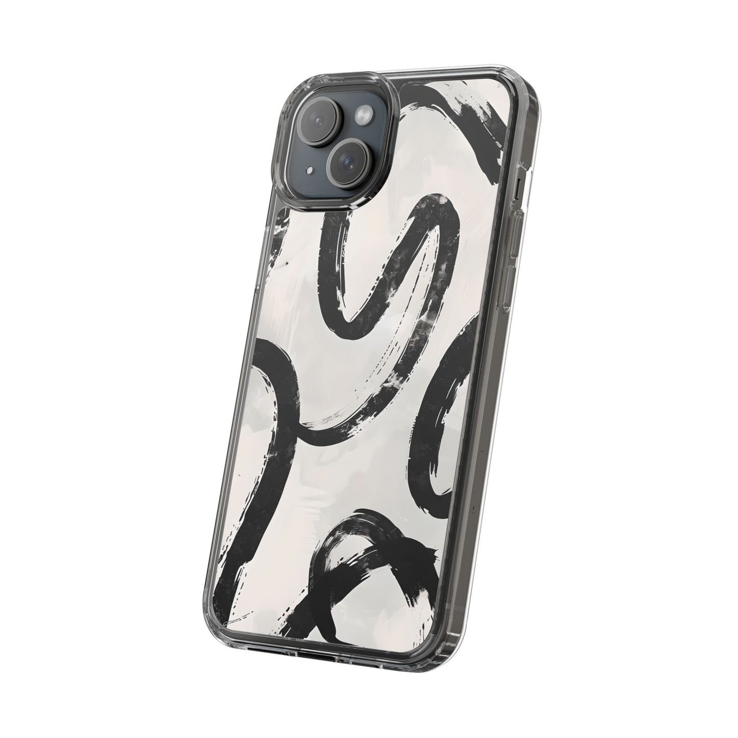 Modern Abstract Clear Phone Case, Trendy Cellphone Protector, Minimalist Style, Gift for Him or Her, Unique Phone Cover