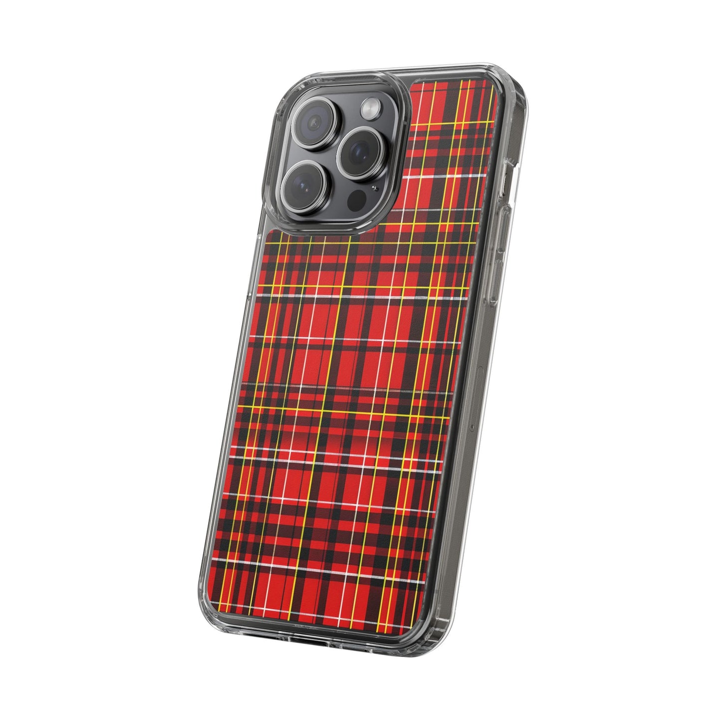 Plaid Clear Phone Case - Stylish and Durable Protective Cover