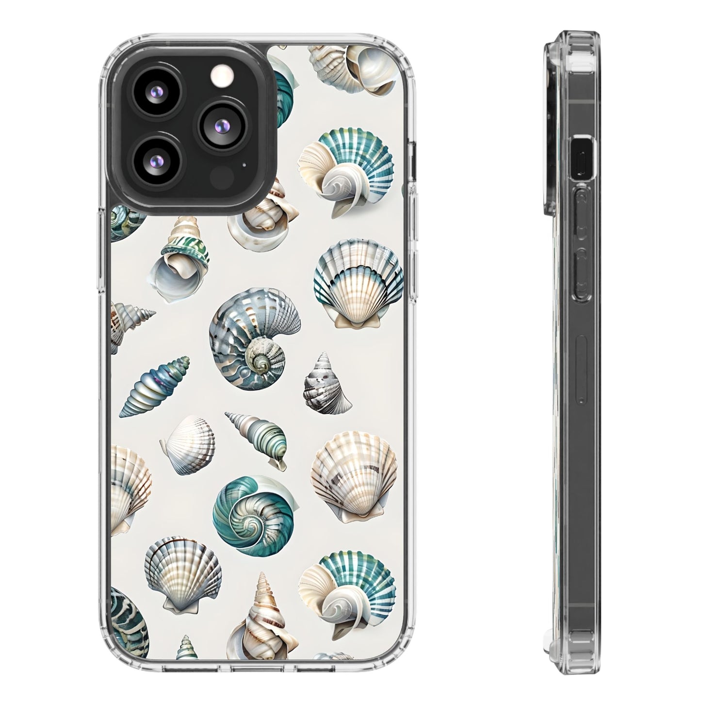 Seashell Clear Phone Case - Coastal Beach Decor