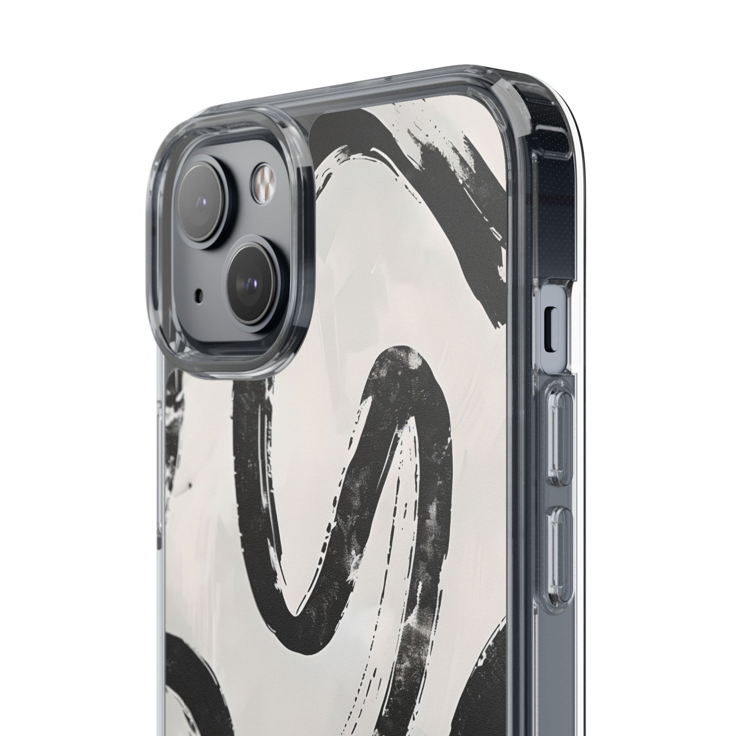 Modern Abstract Clear Phone Case, Trendy Cellphone Protector, Minimalist Style, Gift for Him or Her, Unique Phone Cover