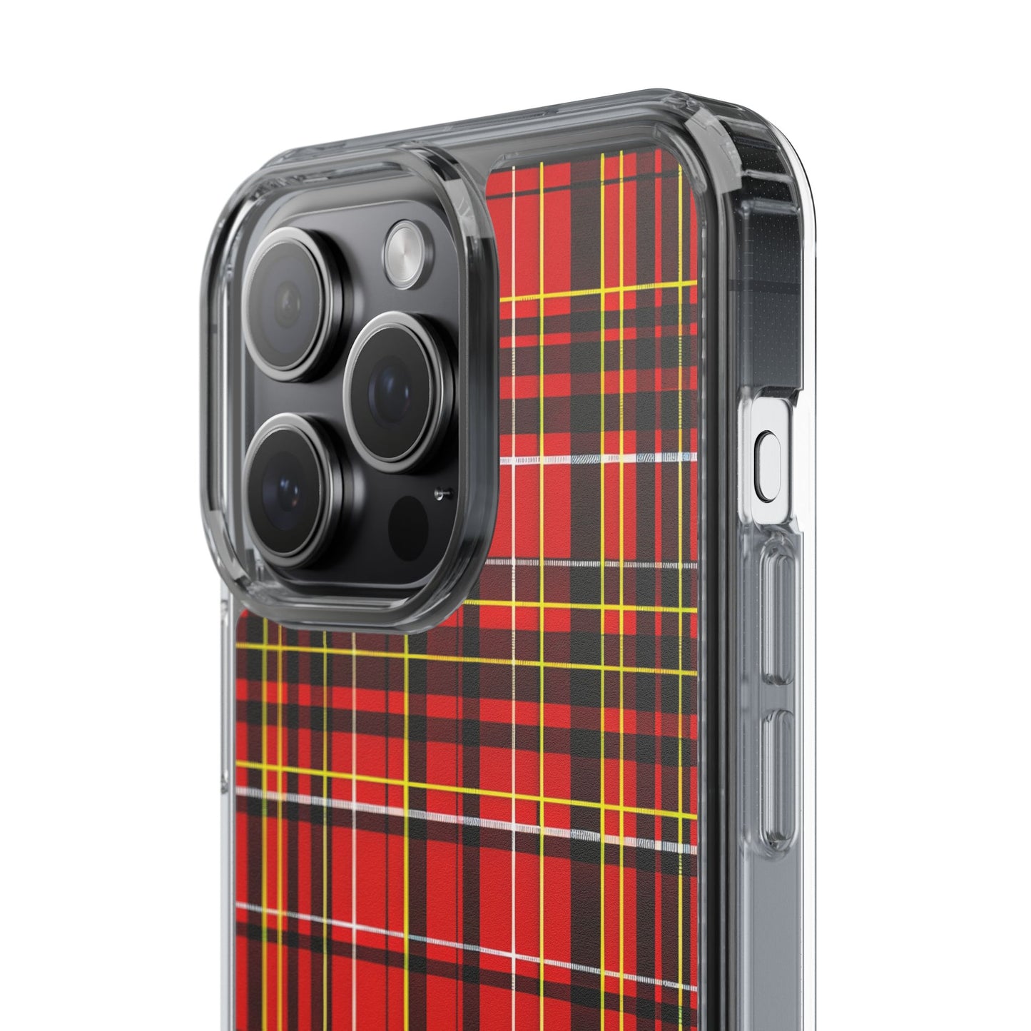 Plaid Clear Phone Case - Stylish and Durable Protective Cover