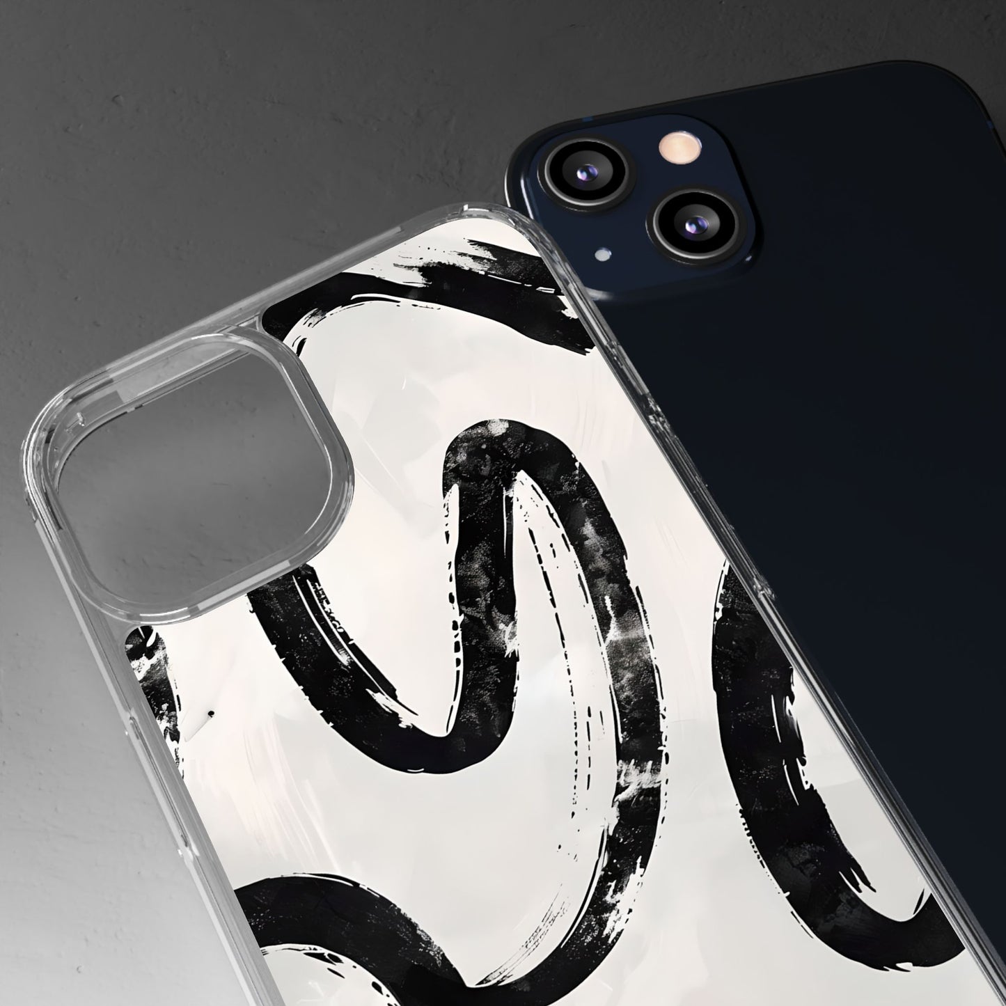 Modern Abstract Clear Phone Case, Trendy Cellphone Protector, Minimalist Style, Gift for Him or Her, Unique Phone Cover