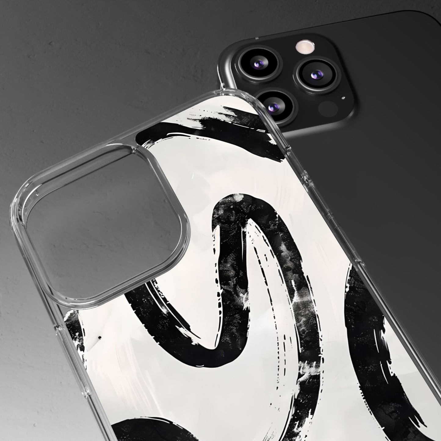 Modern Abstract Clear Phone Case, Trendy Cellphone Protector, Minimalist Style, Gift for Him or Her, Unique Phone Cover