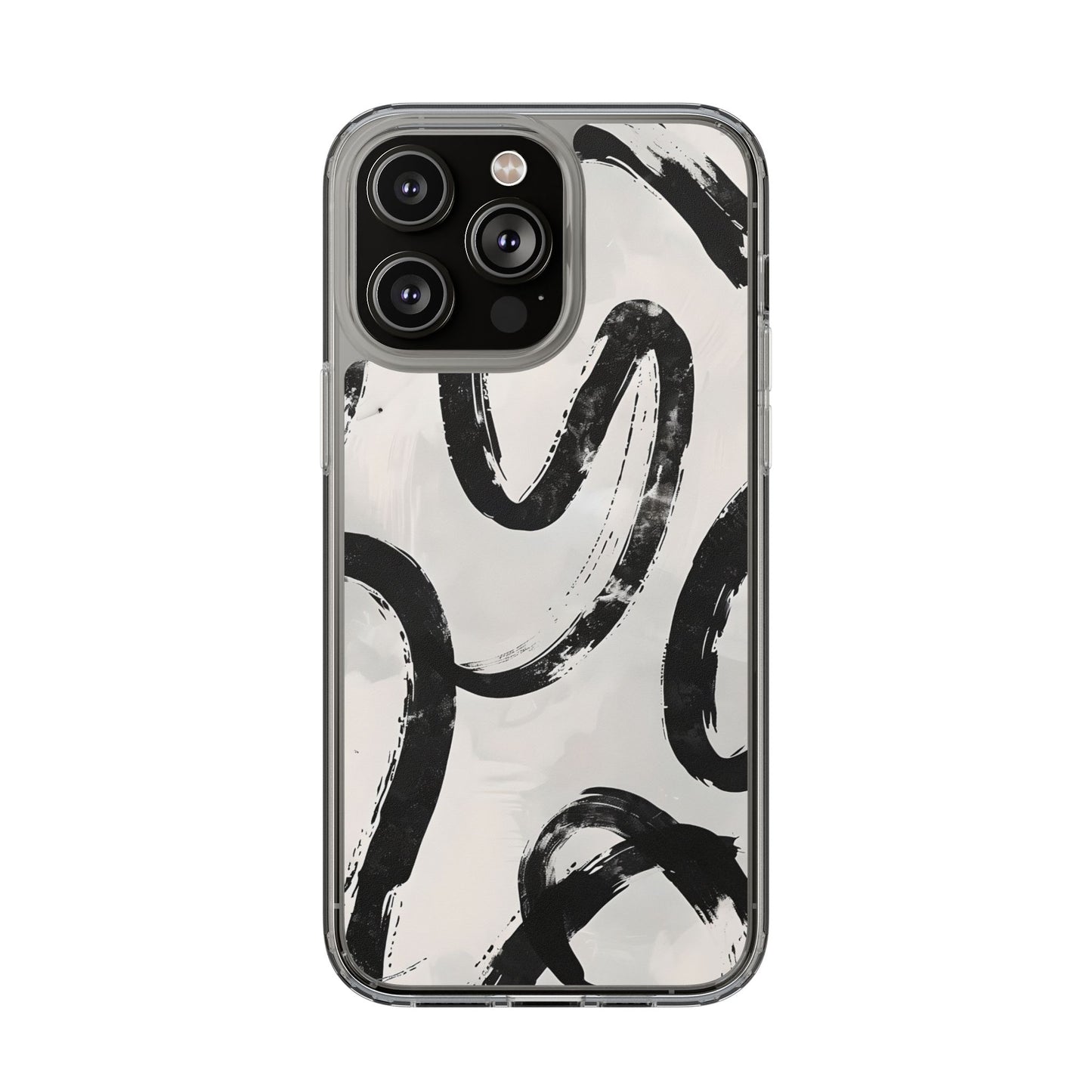 Modern Abstract Clear Phone Case, Trendy Cellphone Protector, Minimalist Style, Gift for Him or Her, Unique Phone Cover