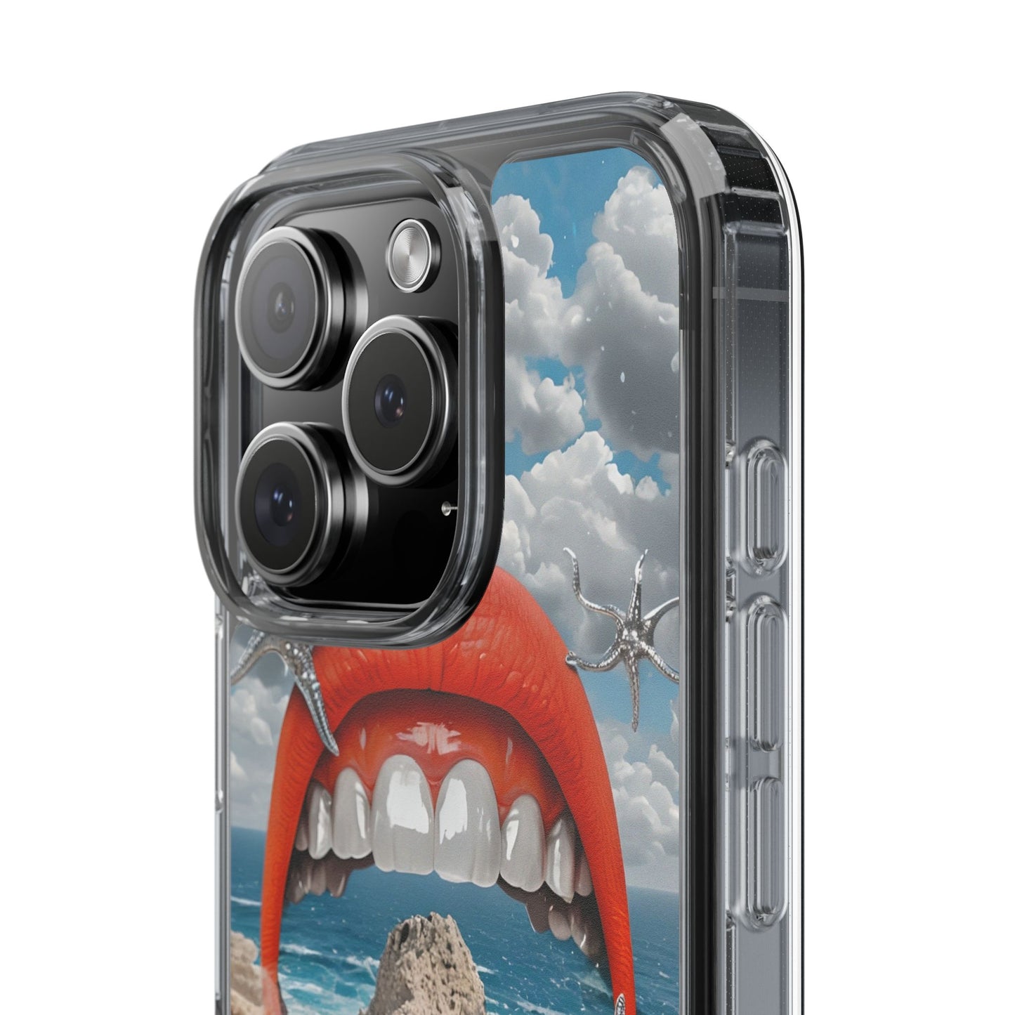 Ocean View Mouth Clear Phone Case - Beachy Vibe Design