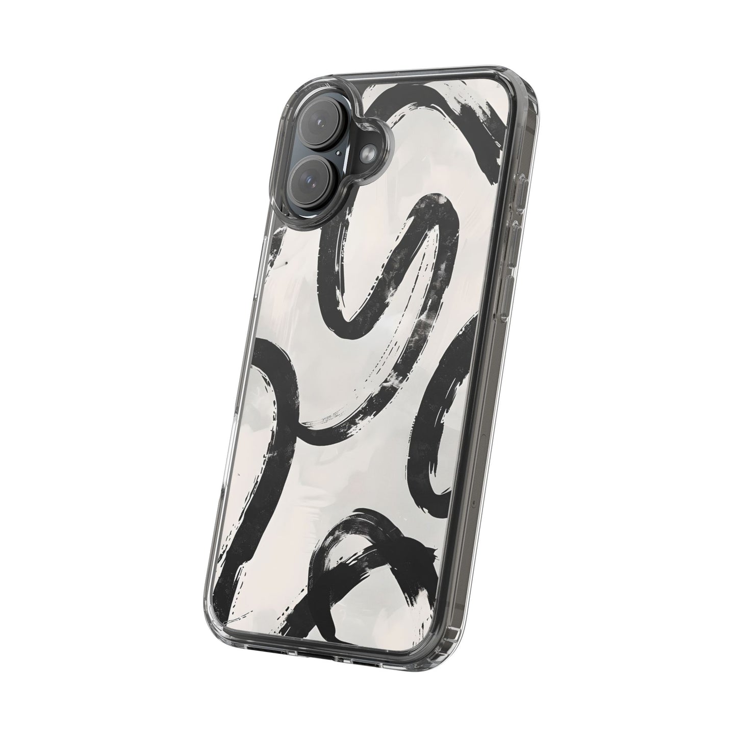 Modern Abstract Clear Phone Case, Trendy Cellphone Protector, Minimalist Style, Gift for Him or Her, Unique Phone Cover
