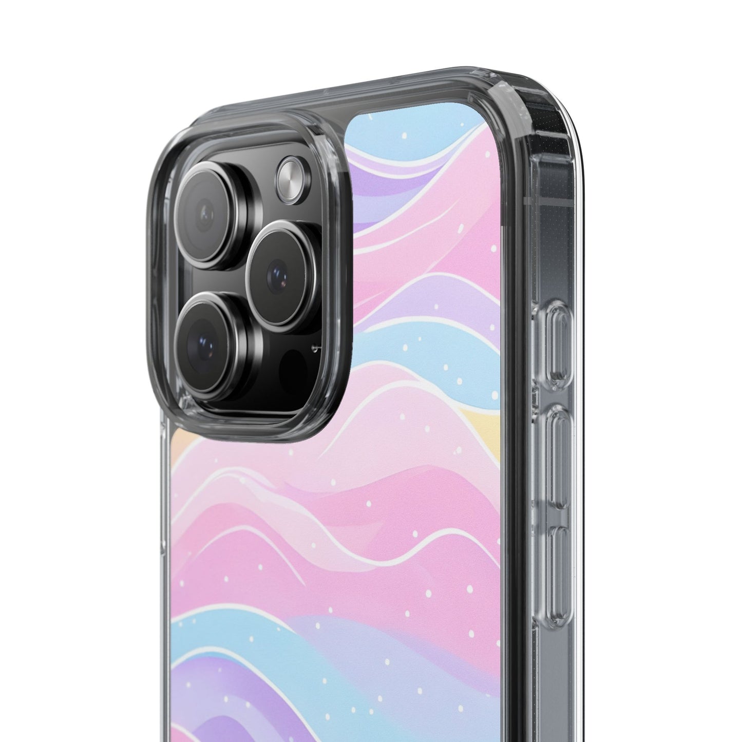 Pastel Wave Clear Phone Case - Stylish Protection for Your Device