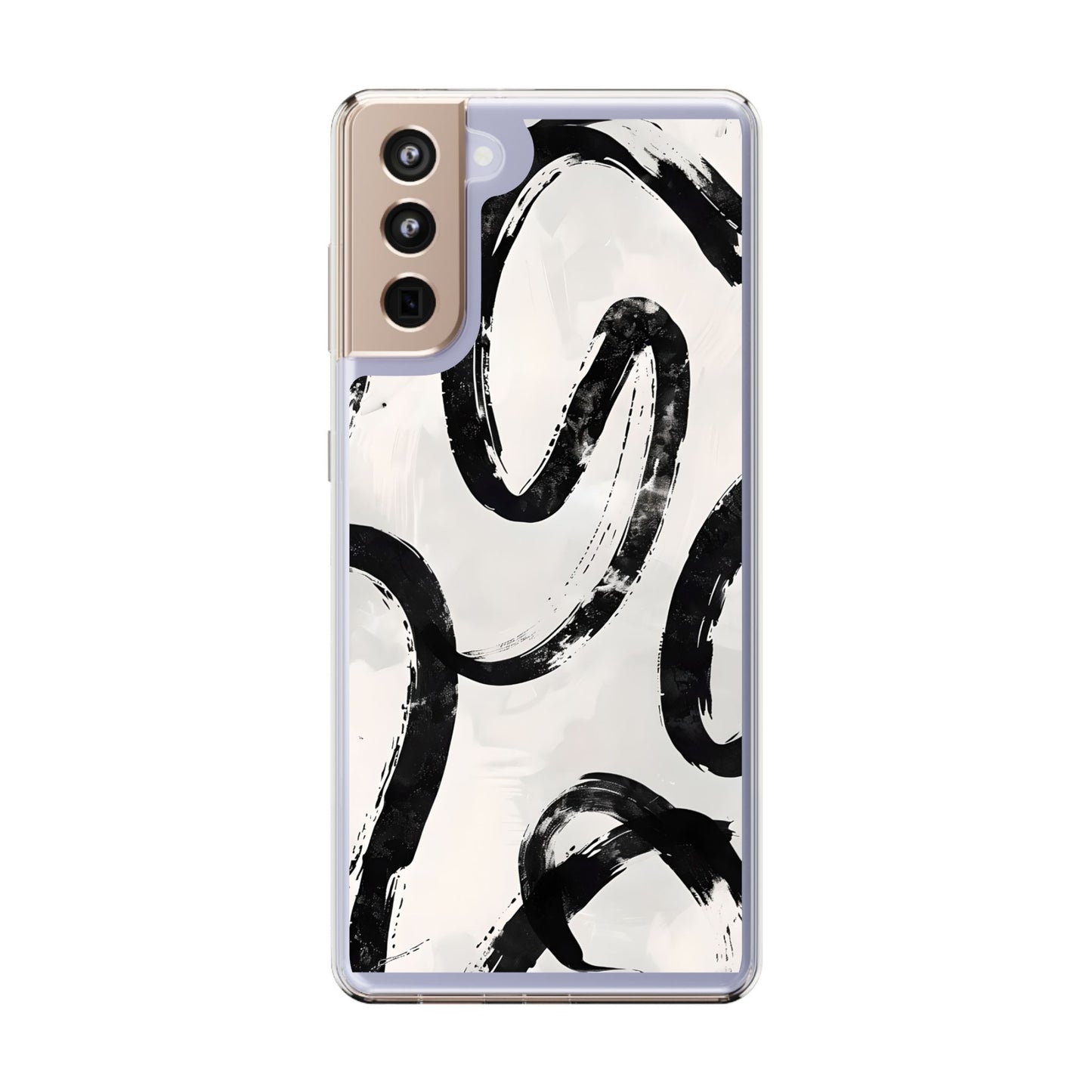 Modern Abstract Clear Phone Case, Trendy Cellphone Protector, Minimalist Style, Gift for Him or Her, Unique Phone Cover