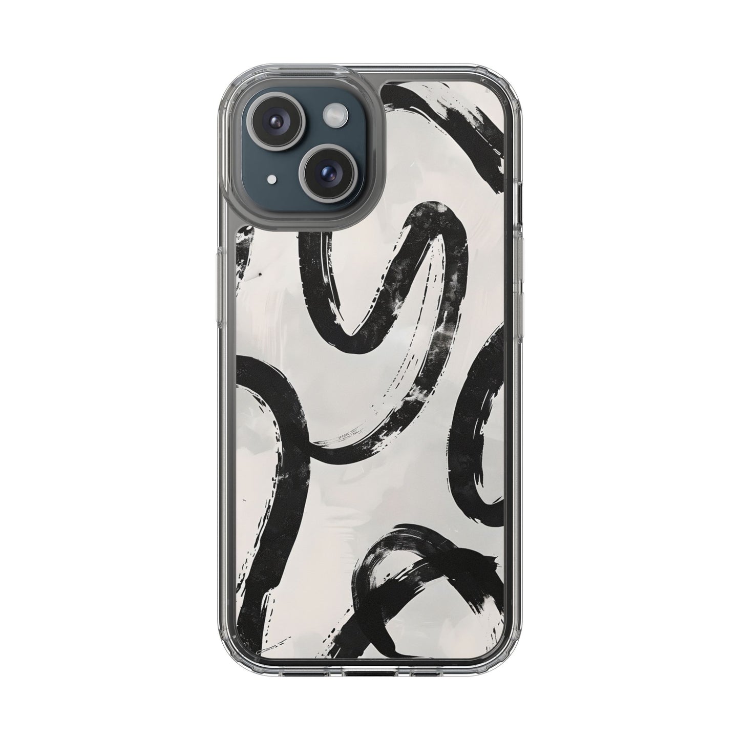 Modern Abstract Clear Phone Case, Trendy Cellphone Protector, Minimalist Style, Gift for Him or Her, Unique Phone Cover