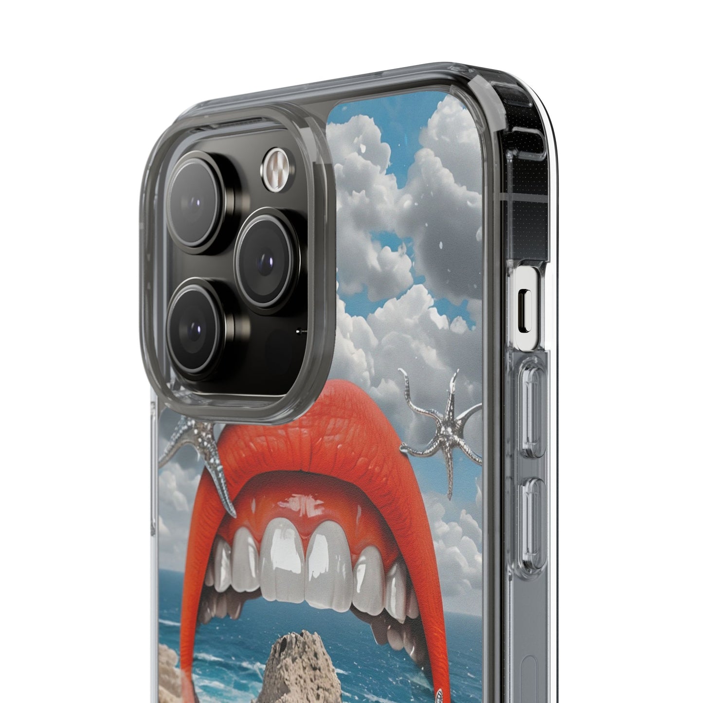 Ocean View Mouth Clear Phone Case - Beachy Vibe Design
