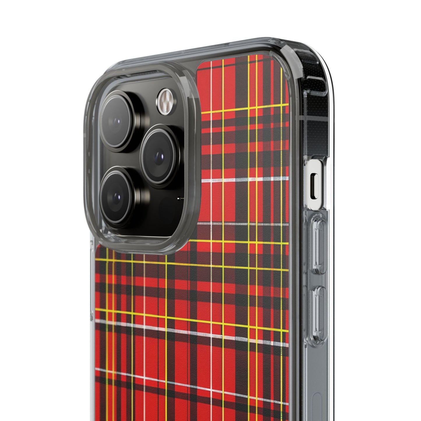 Plaid Clear Phone Case - Stylish and Durable Protective Cover