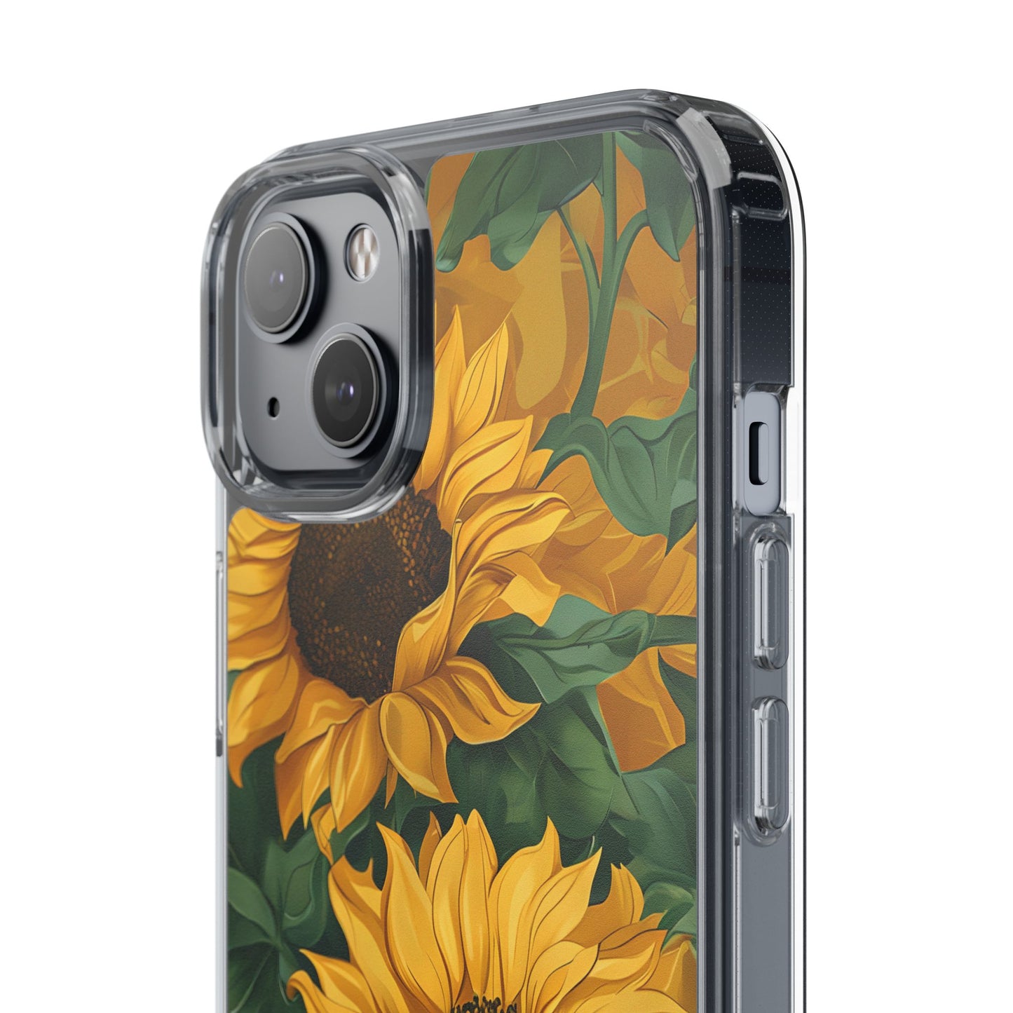 Sunflower Clear Phone Case – Stylish Floral Protective Cover