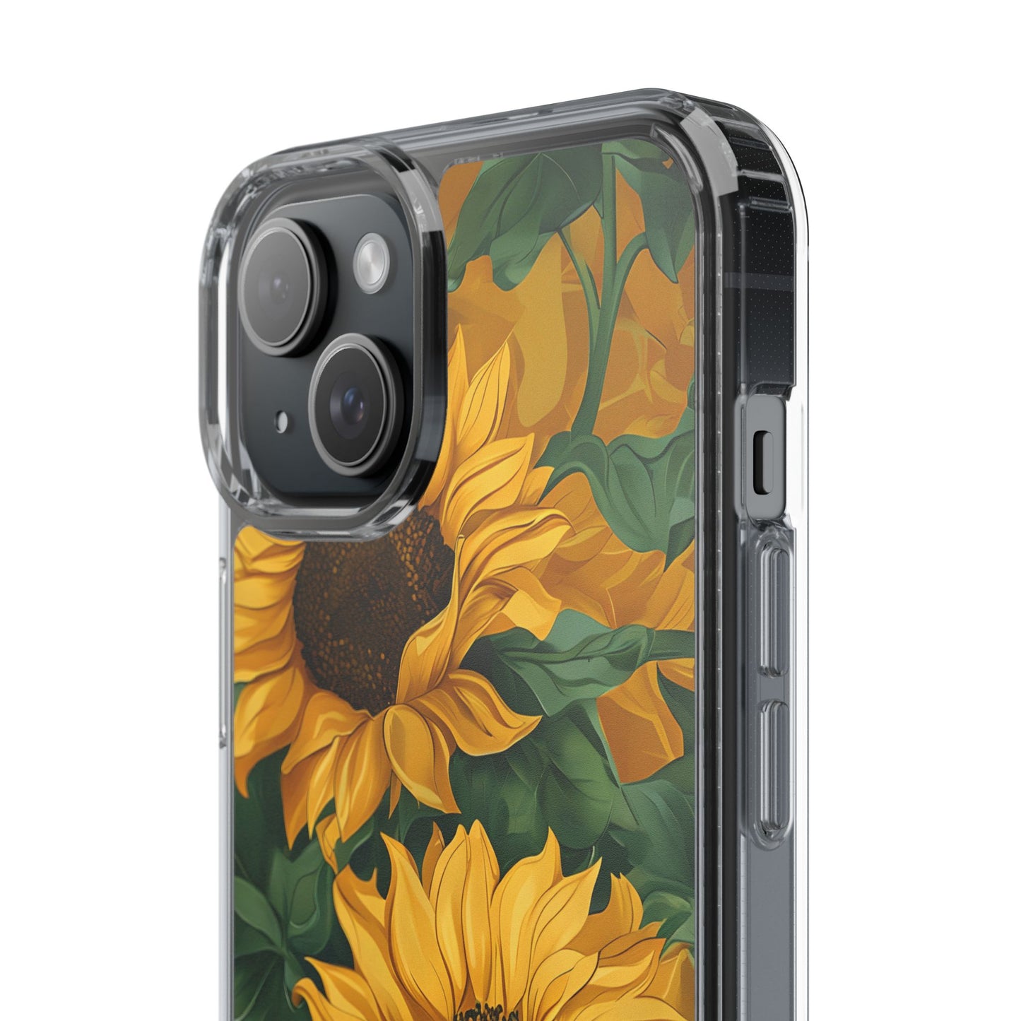 Sunflower Clear Phone Case – Stylish Floral Protective Cover