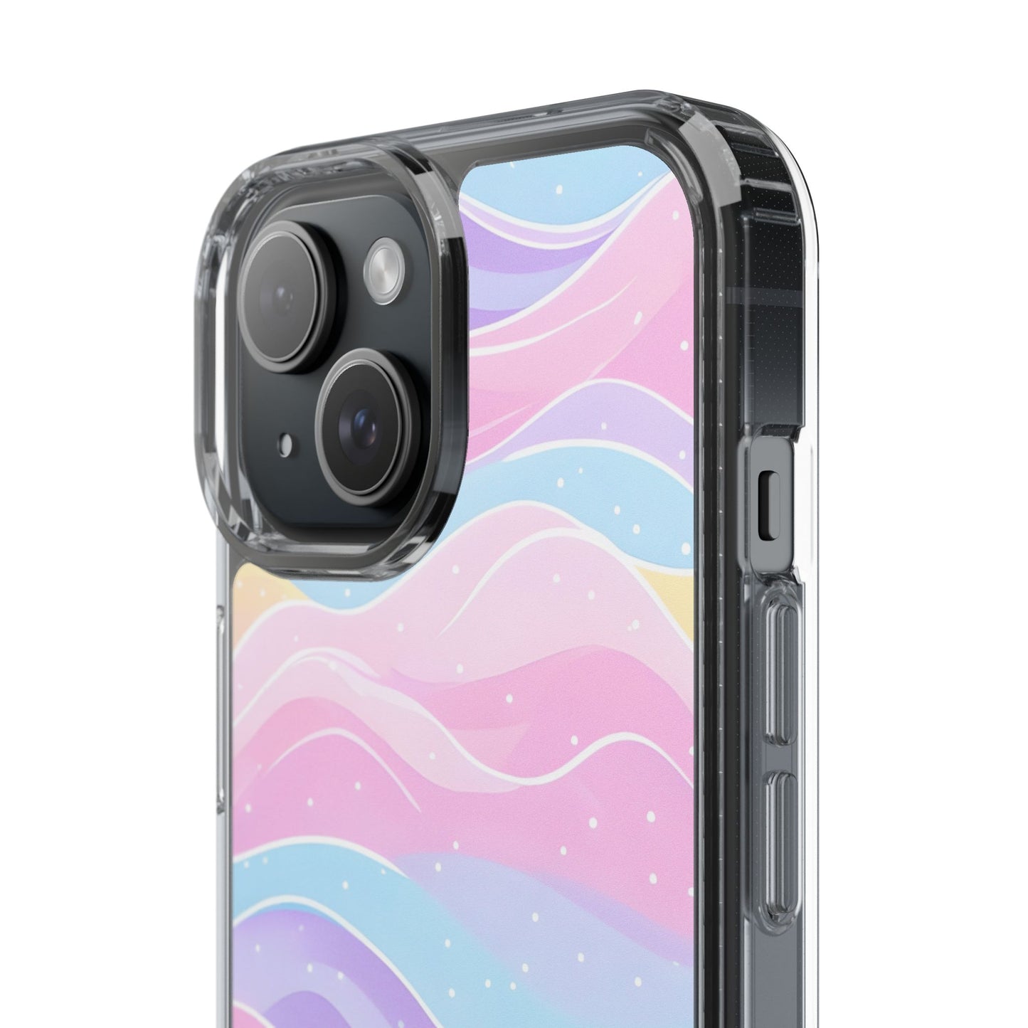 Pastel Wave Clear Phone Case - Stylish Protection for Your Device