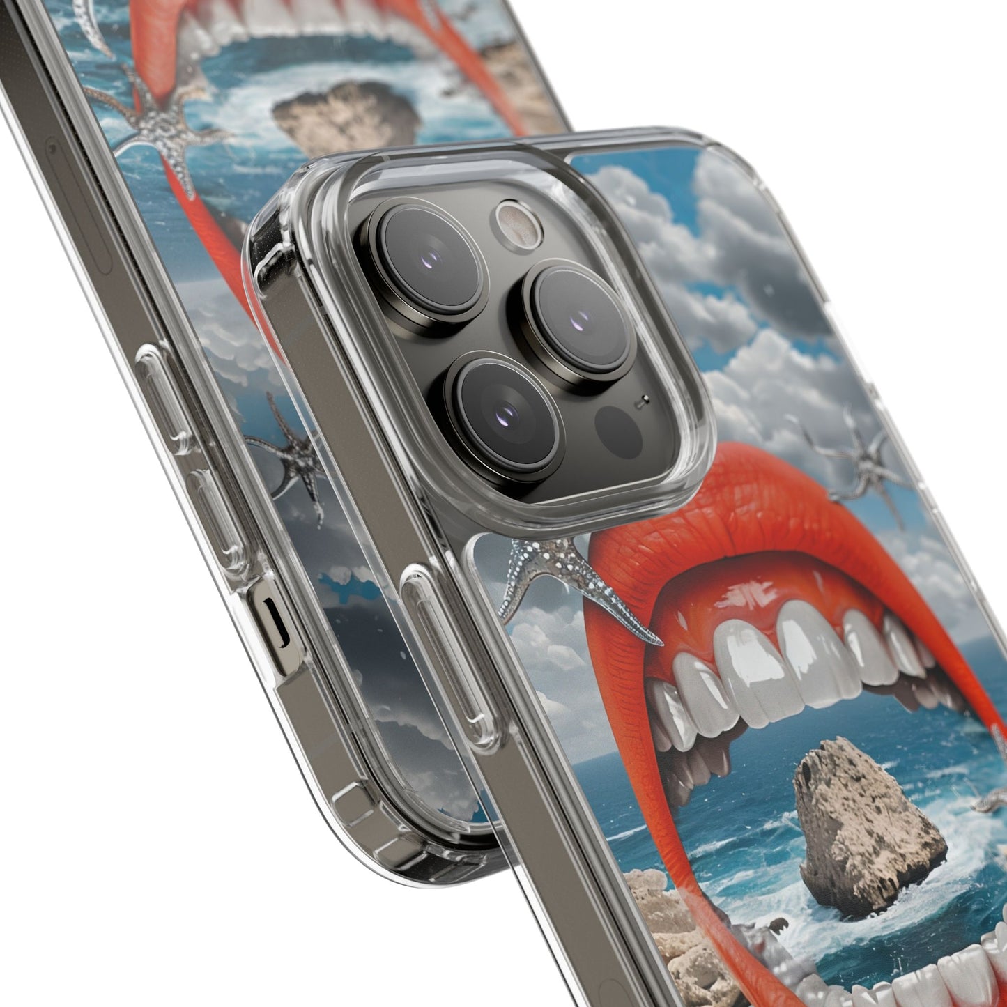 Ocean View Mouth Clear Phone Case - Beachy Vibe Design