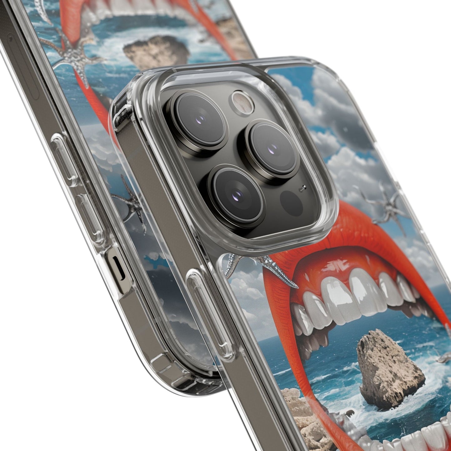 Ocean View Mouth Clear Phone Case - Beachy Vibe Design