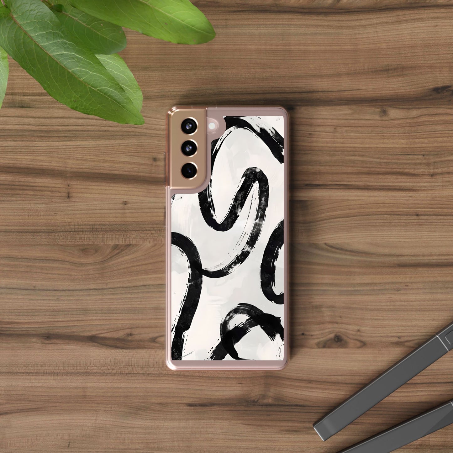 Modern Abstract Clear Phone Case, Trendy Cellphone Protector, Minimalist Style, Gift for Him or Her, Unique Phone Cover