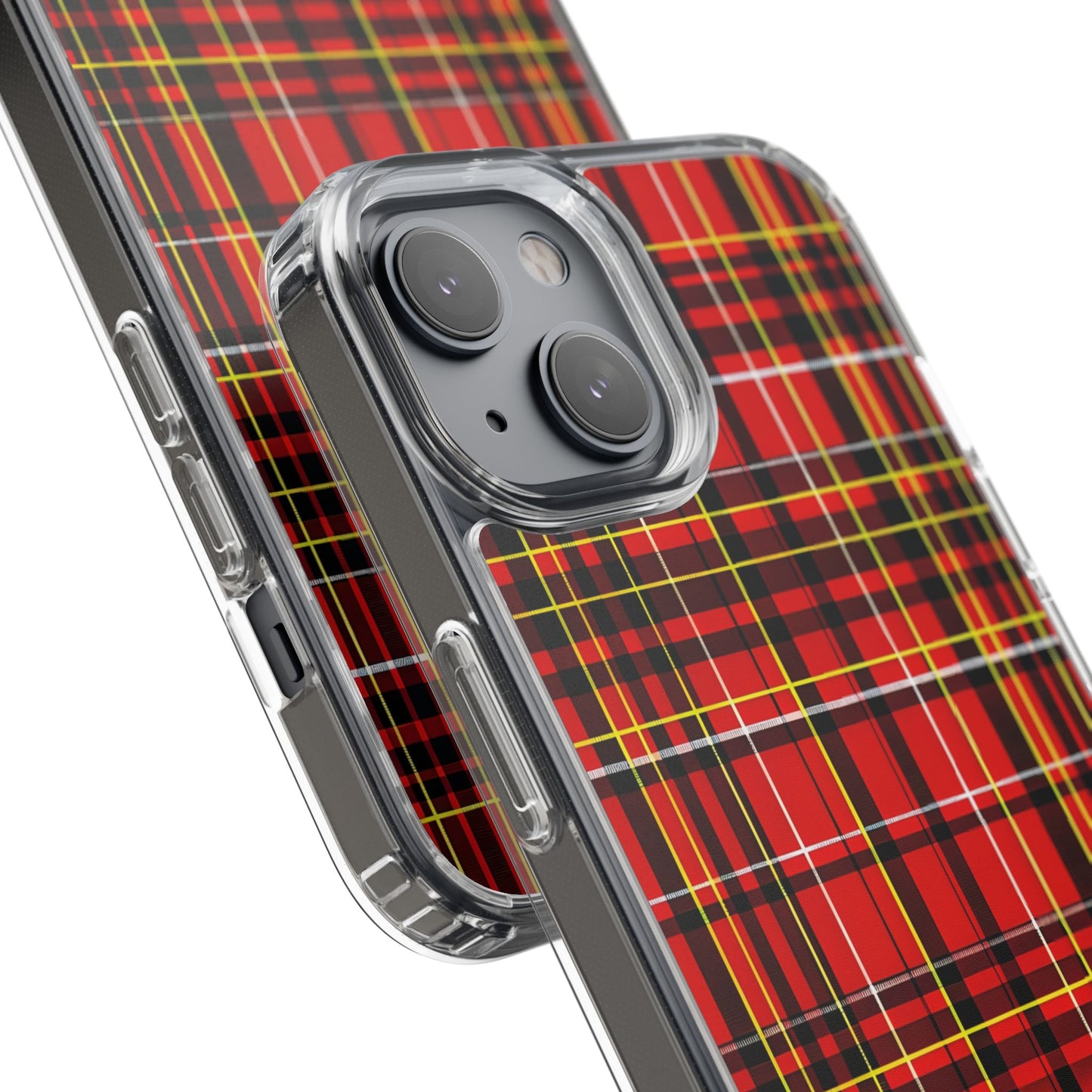 Plaid Clear Phone Case - Stylish and Durable Protective Cover