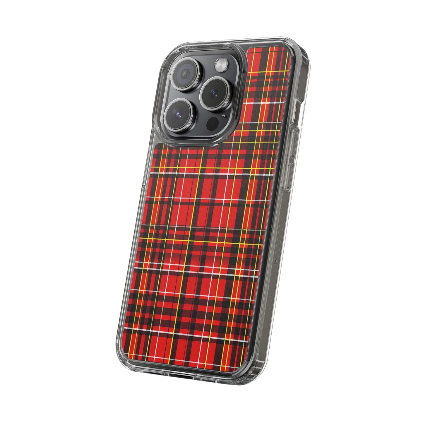 Plaid Clear Phone Case - Stylish and Durable Protective Cover