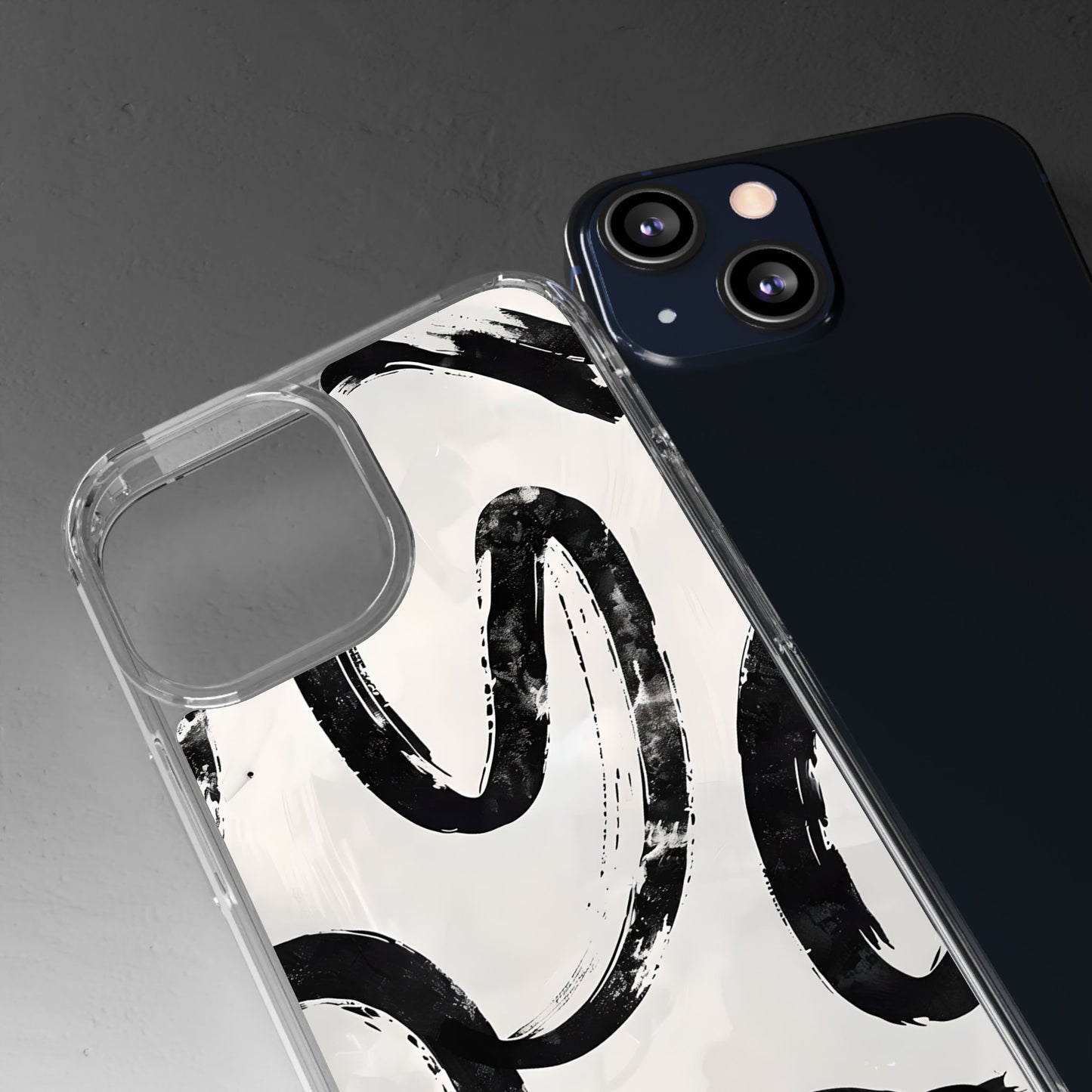 Modern Abstract Clear Phone Case, Trendy Cellphone Protector, Minimalist Style, Gift for Him or Her, Unique Phone Cover