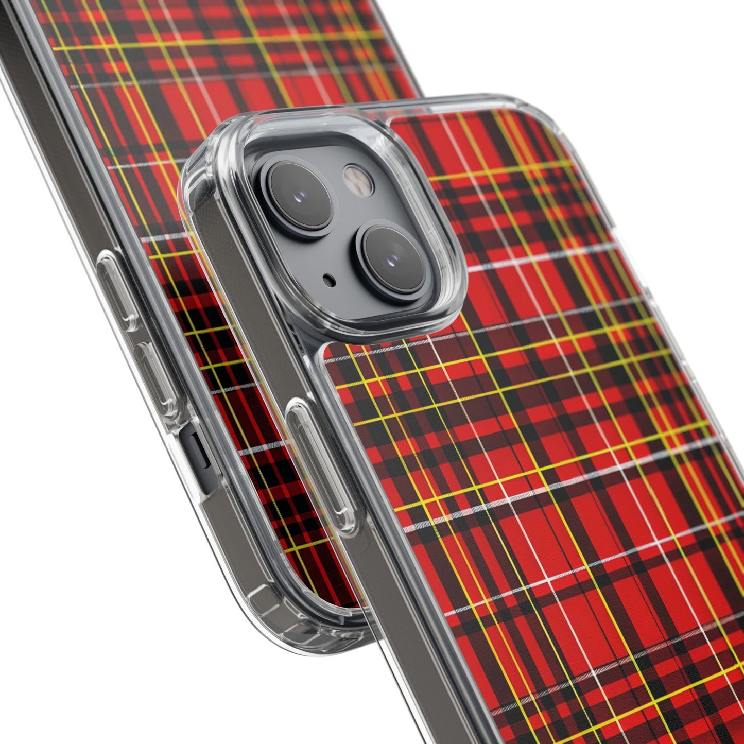 Plaid Clear Phone Case - Stylish and Durable Protective Cover
