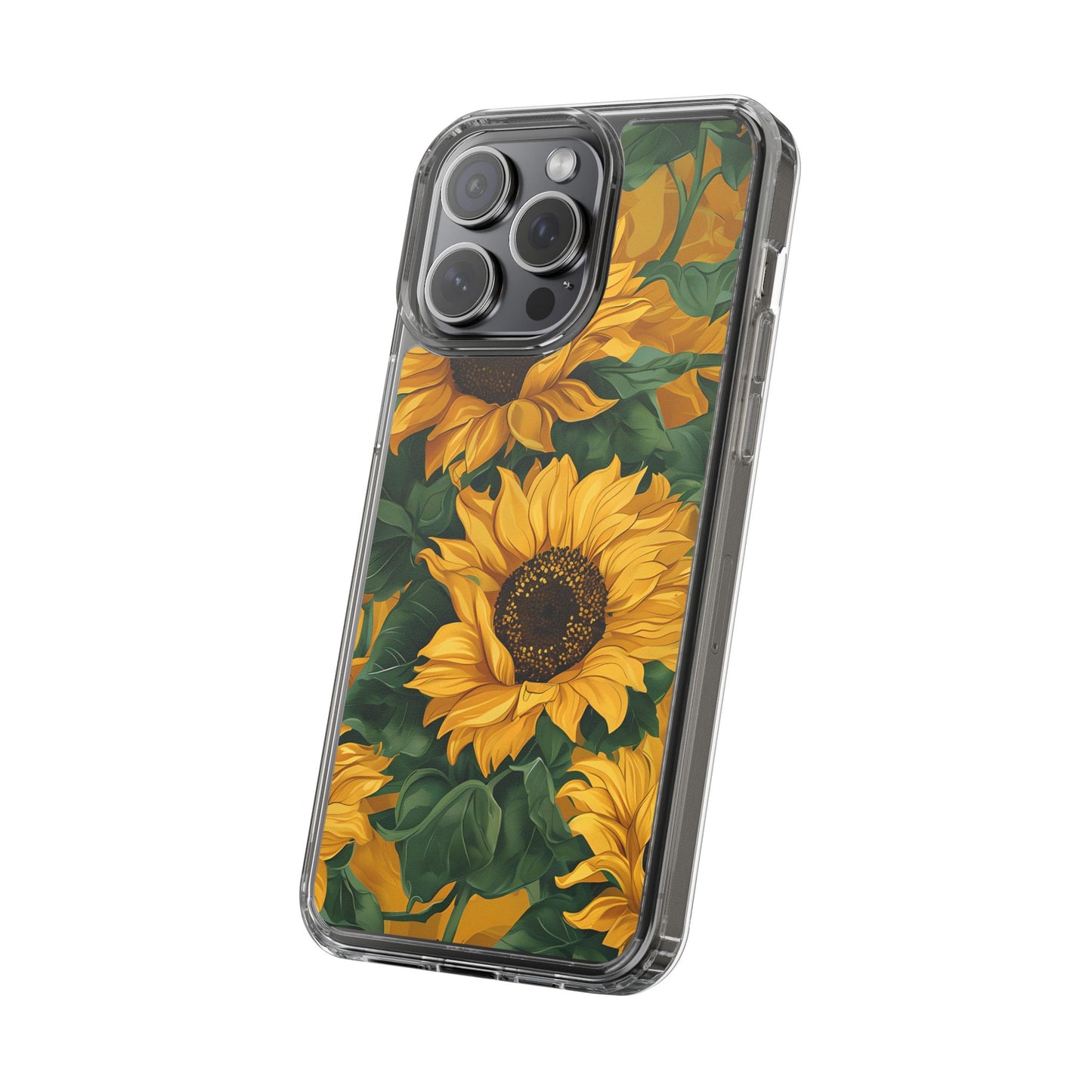 Sunflower Clear Phone Case – Stylish Floral Protective Cover
