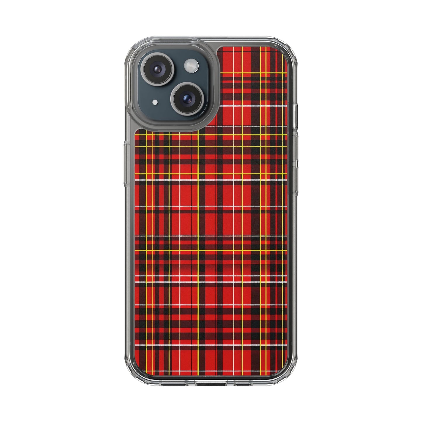 Plaid Clear Phone Case - Stylish and Durable Protective Cover