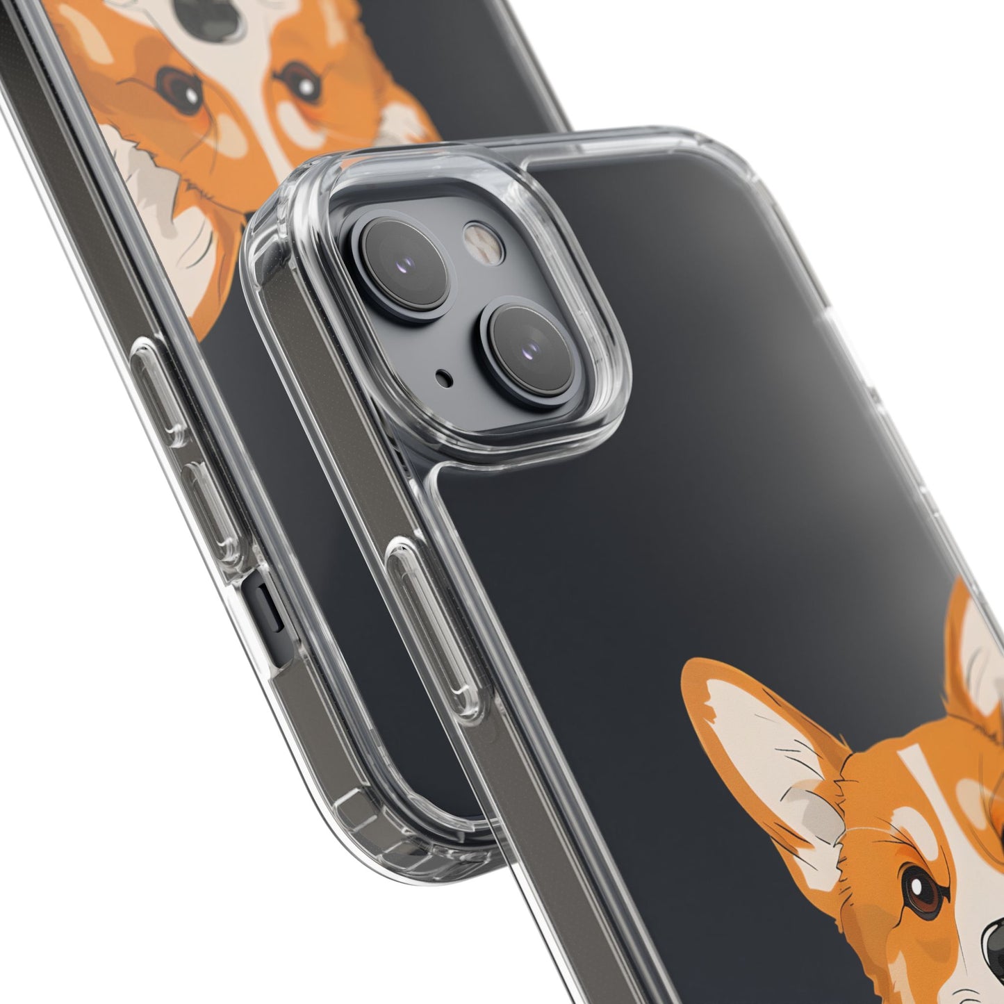 Cute Corgi Clear Phone Case - Pet Lover's Accessory