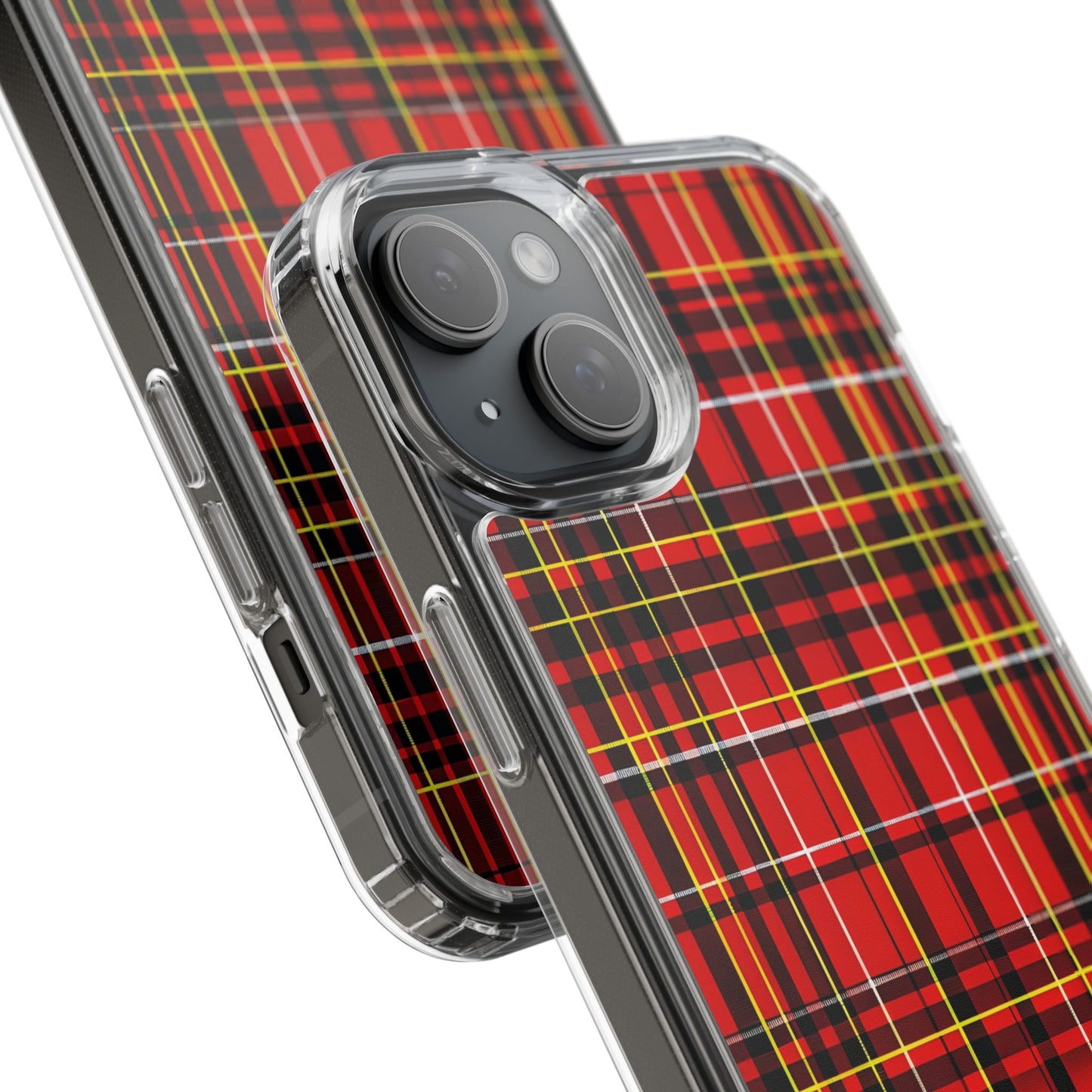 Plaid Clear Phone Case - Stylish and Durable Protective Cover