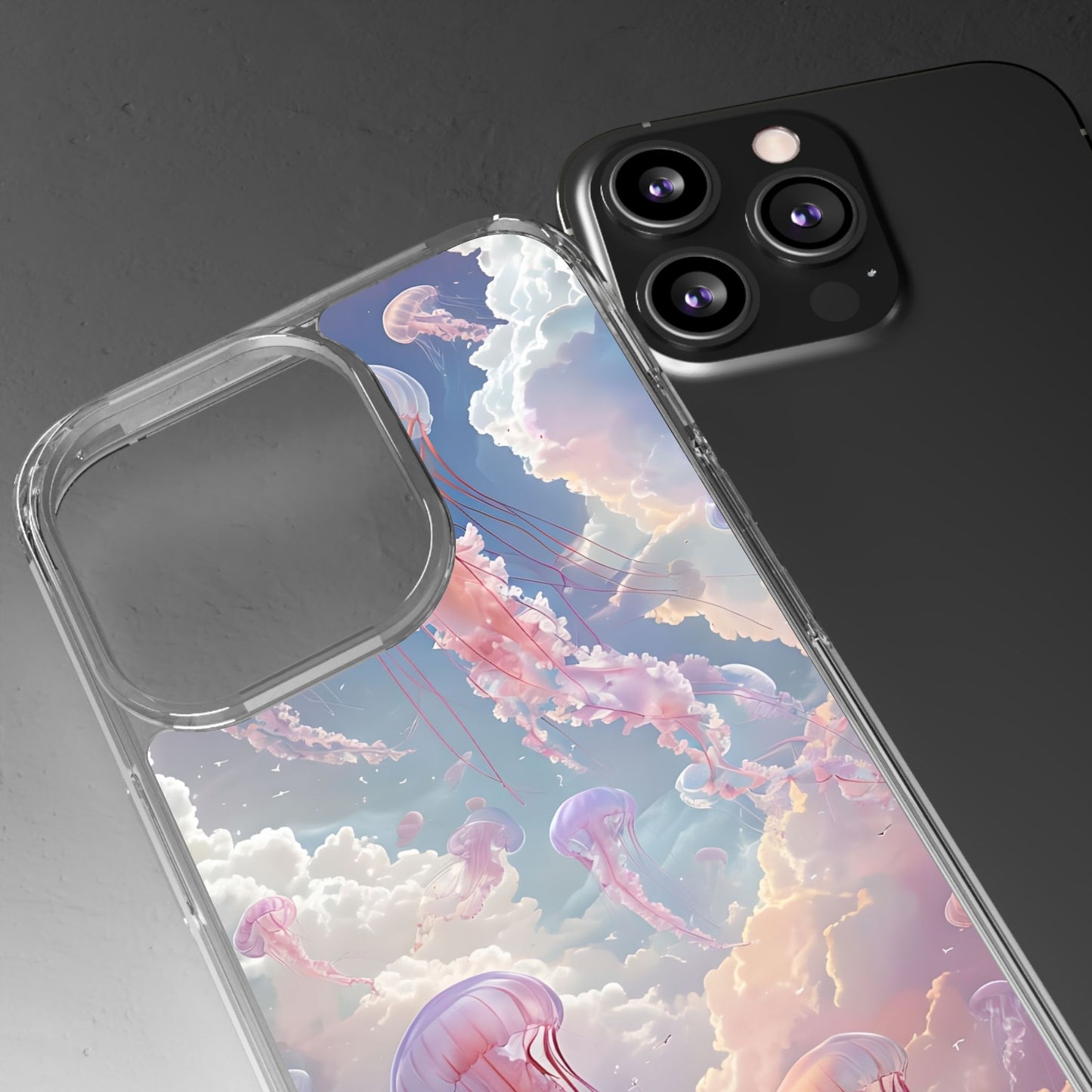 Dreamy Jellyfish Clear Phone Case - Aesthetic Ocean Design