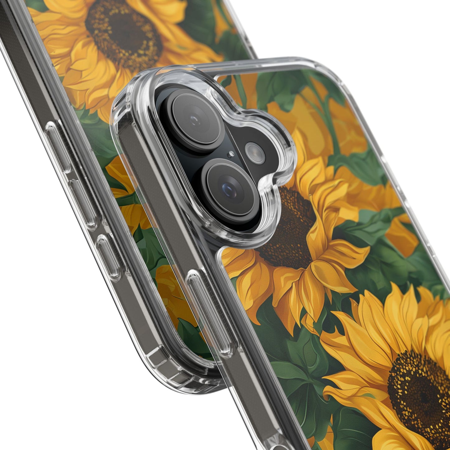 Sunflower Clear Phone Case – Stylish Floral Protective Cover