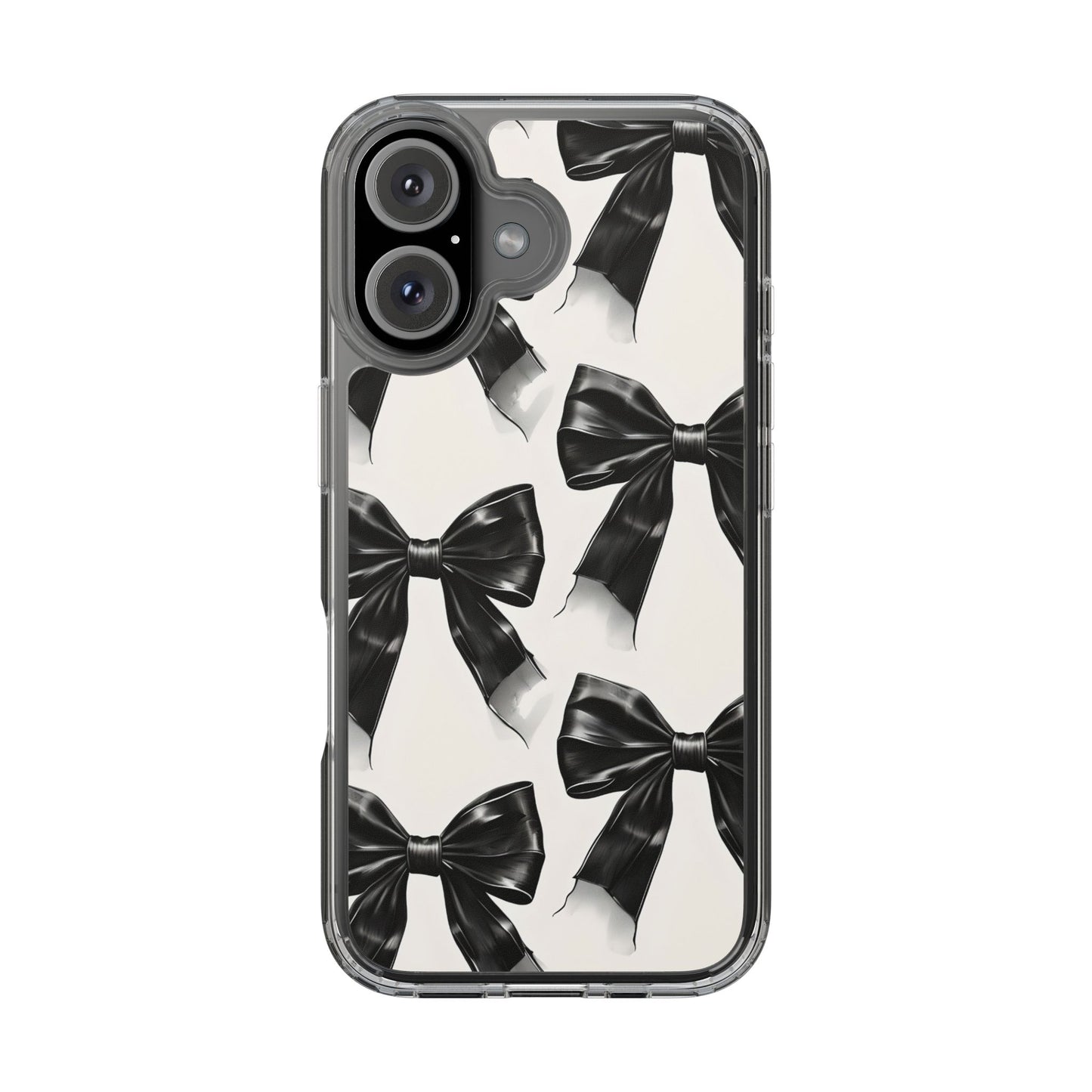 Elegant Bow Clear Phone Case - Stylish & Protective