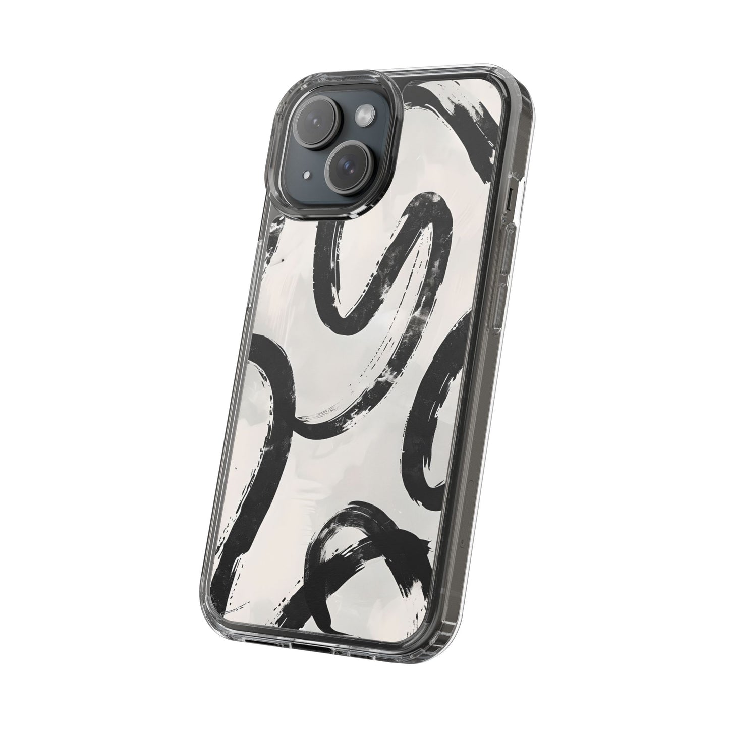 Modern Abstract Clear Phone Case, Trendy Cellphone Protector, Minimalist Style, Gift for Him or Her, Unique Phone Cover