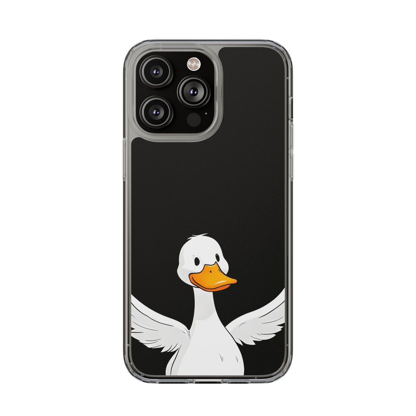 Cute Duck Clear Phone Case - Fun Animal Design for iPhone