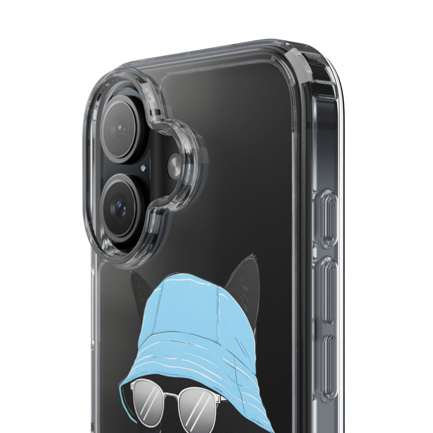 Cool Cat Phone Case with Sunglasses & Hat Design