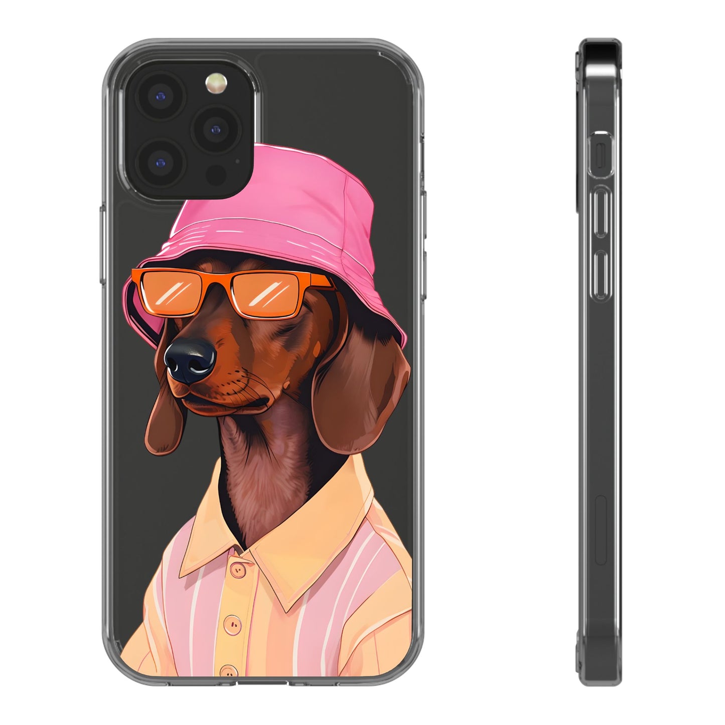 Cool Dachshund Clear Phone Case - Stylish Dog Design for Pet Lovers