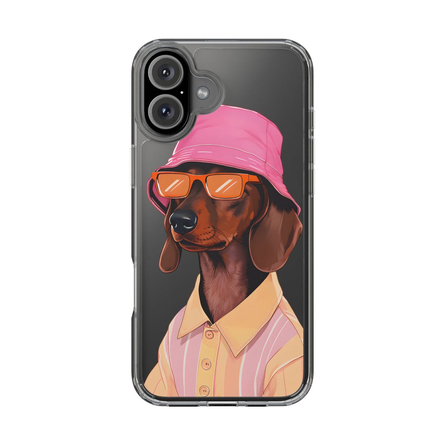 Cool Dachshund Clear Phone Case - Stylish Dog Design for Pet Lovers