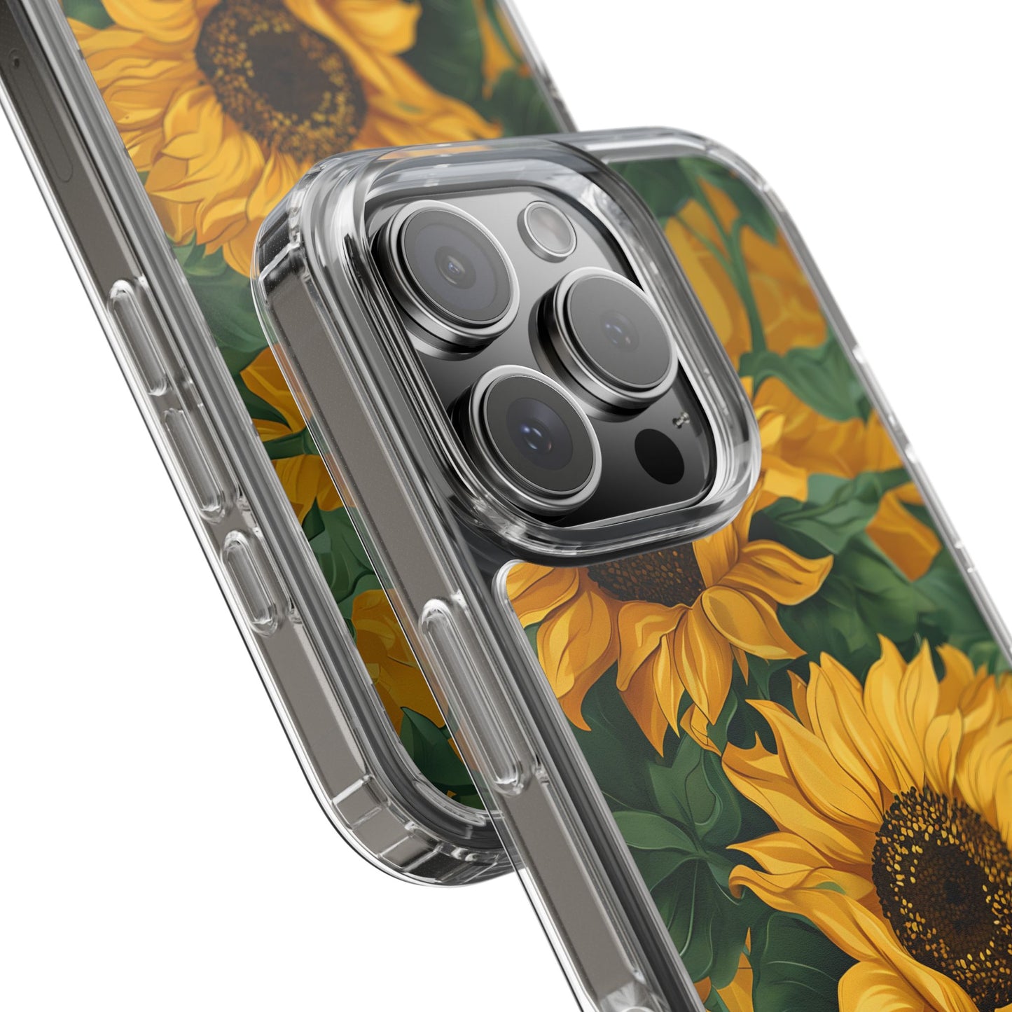 Sunflower Clear Phone Case – Stylish Floral Protective Cover