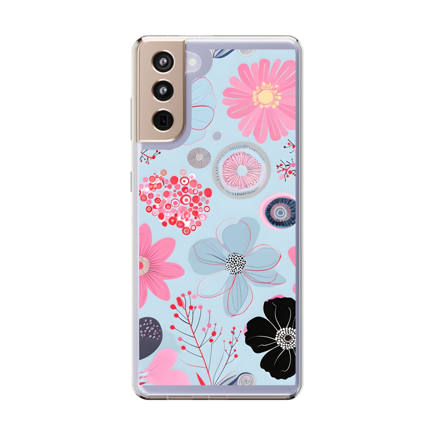 Floral Clear Phone Case - Bright & Colorful Design for Flower Lovers